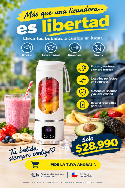 MixGo™ — Mini Licuadora Portátil USB